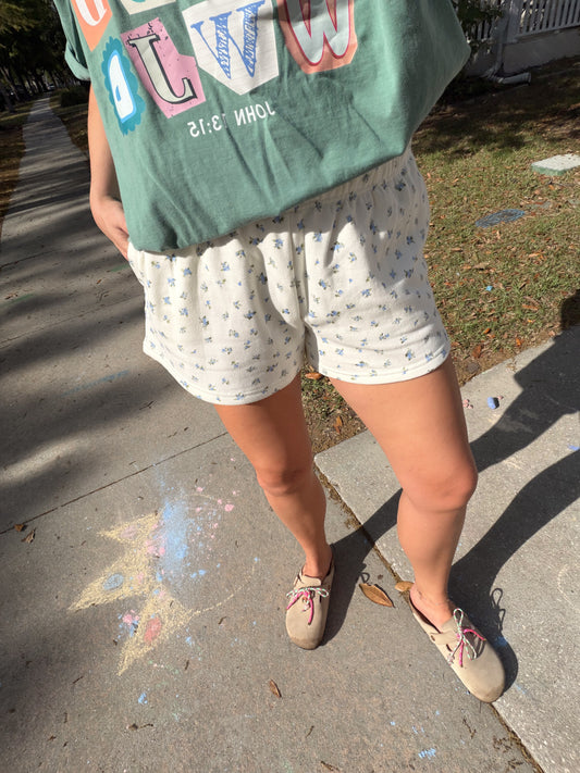 Ditsy Floral Sweat Shorts