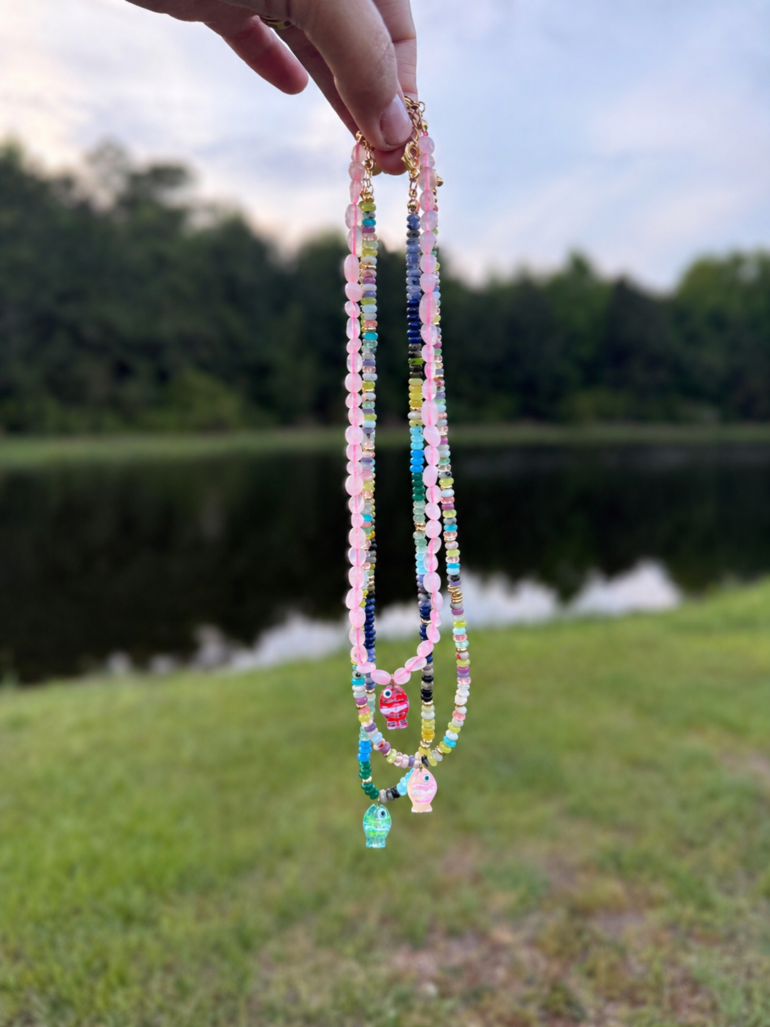 Beaded Fish Necklaces
