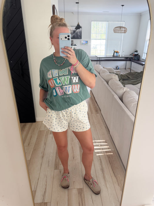 Ditsy Floral Sweat Shorts