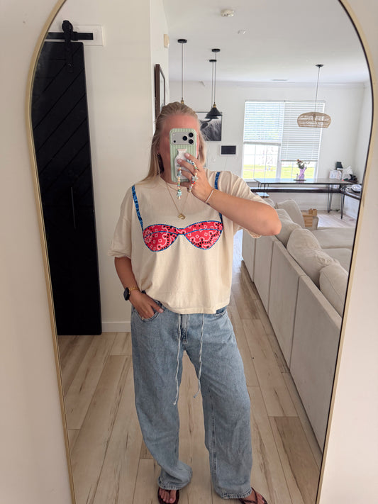 Red Bandana Bikini Tee