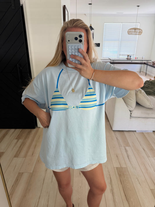 Striped Bikini Tee
