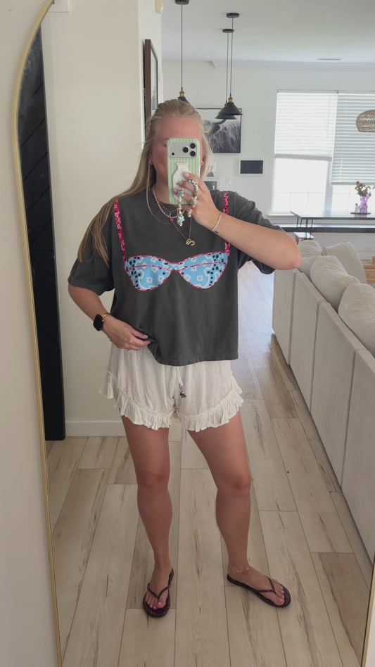 Blue Bandana Bikini Tee